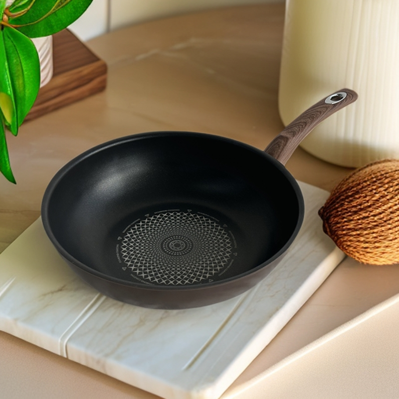 韩国进口PN杜兰特不粘锅26-30cm家用煎炒锅轻便无烟