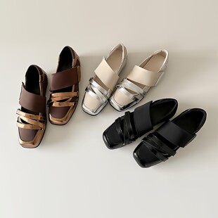 JK小皮鞋 法式 芭蕾风百搭运动平底鞋 女2026早春新款 方头玛丽珍单鞋