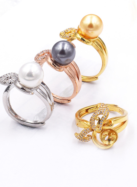 diy蜜蜡琥珀松石镶嵌开口托8