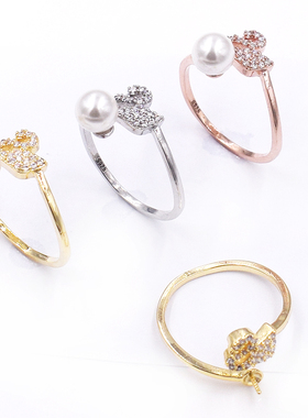 s925半银 戒指     托