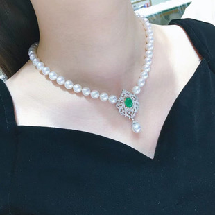 毛衣链珍珠项链银扣头吊坠扣子万能扣手链扣接头 DIY饰品配饰材料