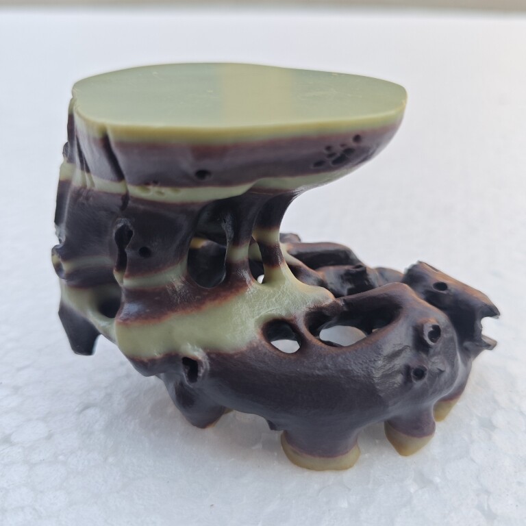 贵州紫袍玉带石雕镂空底座古韵雅致承托摆件茶杯茶壶花盆中式底座