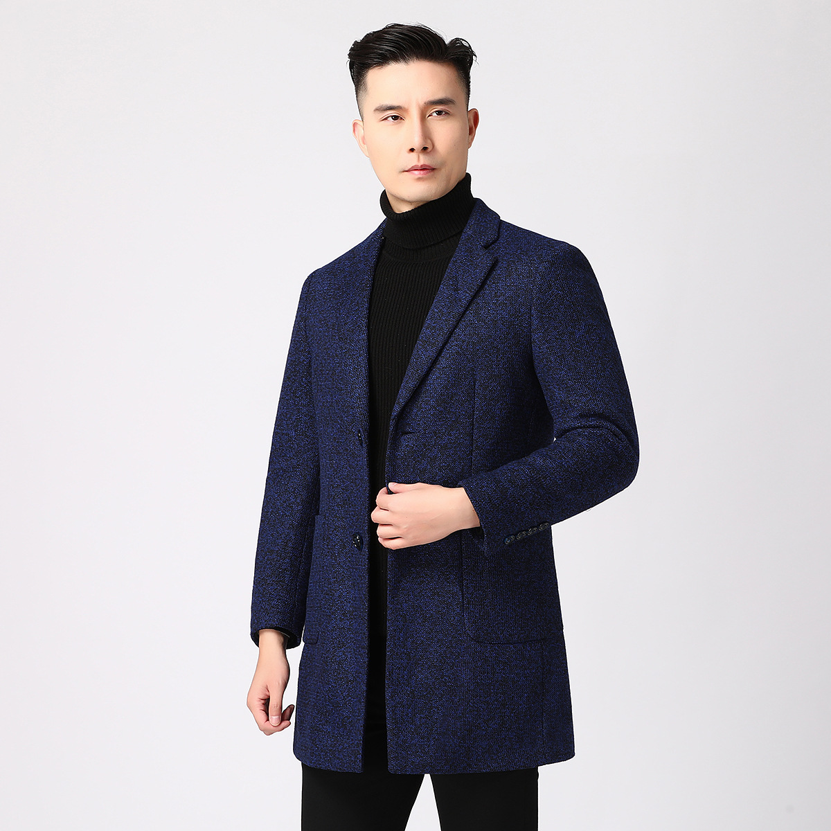 撤柜清仓羊毛呢大衣品牌剪标春秋