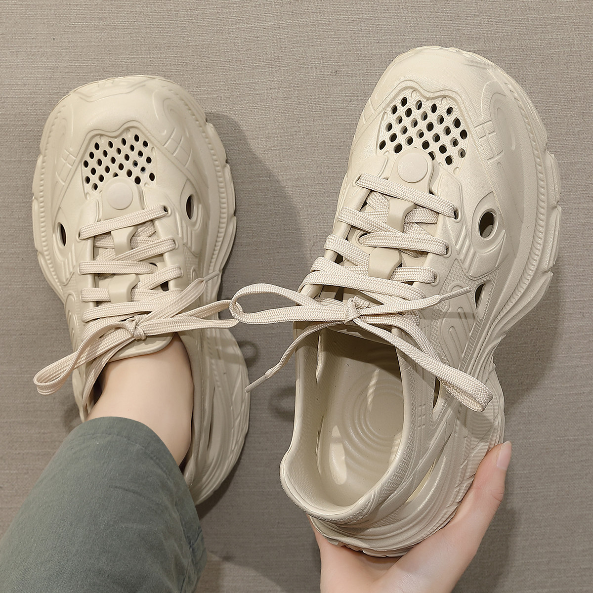 洞洞鞋男款夏季户外穿厚底eva防滑防臭开车透气凉鞋沙滩运动拖鞋,流行男鞋,洞洞鞋,淘宝优惠券,粉丝福利购,淘宝优惠卷