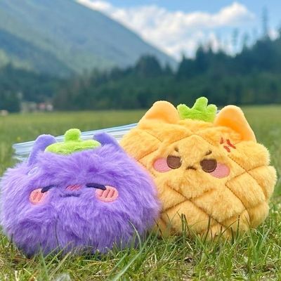 菠萝山竹毛绒玩偶挂件娃娃书包水果挂件情侣双人