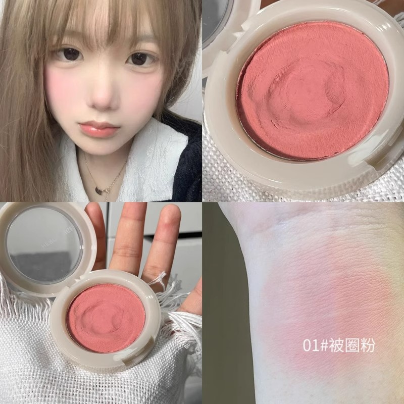 HERORANGE云纱慕斯腮红膏女高光修容膨胀收缩色灰粉橘色裸妆自然