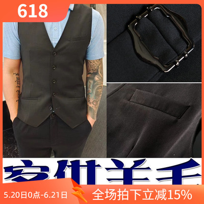 客供羊毛百搭男士V领西装马甲