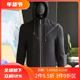 镇店之宝3折秋季 P75 卫衣外套5549 保暖黑色撞色连帽长袖 男士