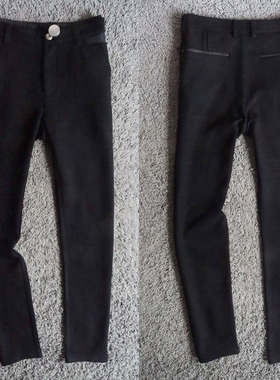 断码清仓1折秋季偏修身柔软弹性黑色男士休闲裤MB171 P40