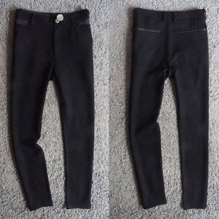 断码清仓1折秋季偏修身柔软弹性黑色男士休闲裤MB171 P40