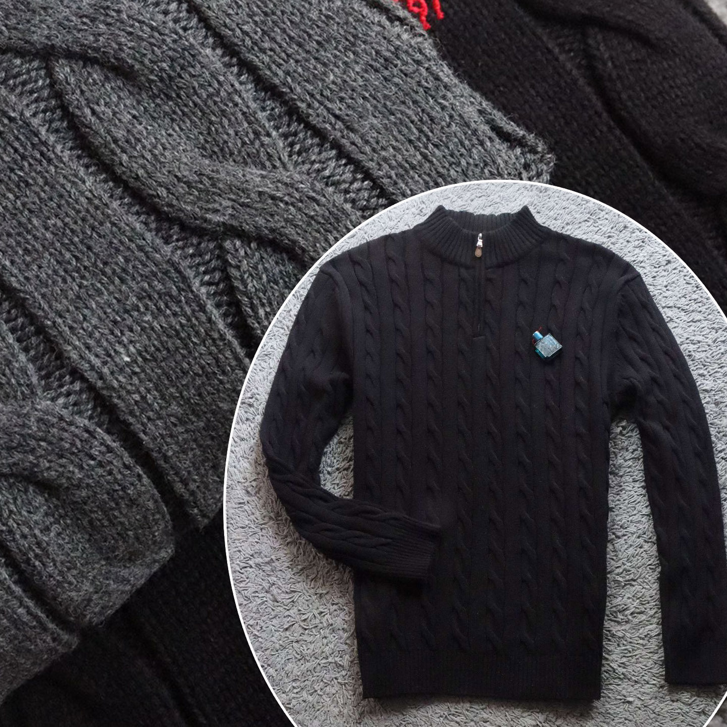 2025秋冬新款进口客供棉质针织麻花提花拉链立领男士休闲毛衣2502