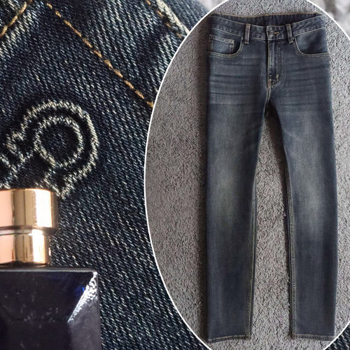 5折2025冬季厚款进口复古水洗面料弹性修身男士休闲牛仔裤 25941