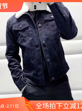 专柜正品3折冬季厚款明星同款加厚羊羔绒男士夹克外套95611 P110