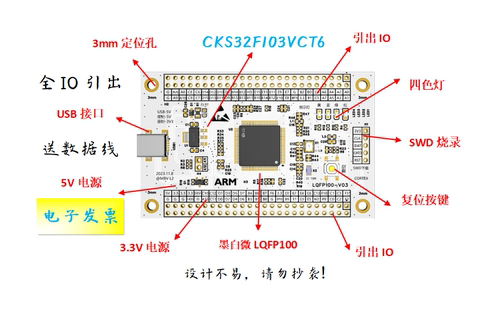 CKS32F103VCT6开发板CKS32F103VCT6核心板CKS32F103VCT6系统板