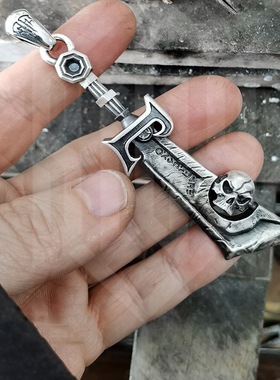 泰银复古游戏魔兽世界灰烬使者吊坠十字军之剑项链部落联盟