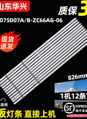 鲁至适用海尔LU75D31(PRO)灯条LED75D07A/B-ZC66AG-06背光LED灯条
