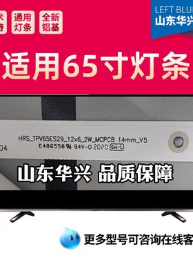 鲁至适用海康威视DS-D5065UE-B灯条HRS-TPV65ES29-12X6-2W背光