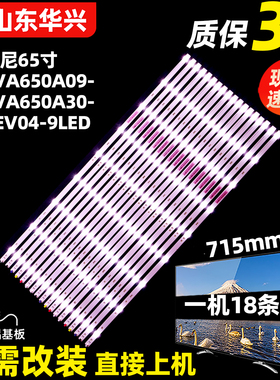 鲁至适用索尼KD-65X8500C灯条SVA650A30 SVA650A09_Rev04 9灯背光