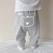 子纯棉宽松外穿婴幼儿长裤 束脚男女宝宝大屁屁裤 春秋季 婴儿大pp裤