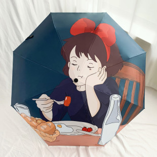 少女卡通软萌全自动晴雨伞两用迷你遮阳伞夏季 五折防紫外线太阳伞