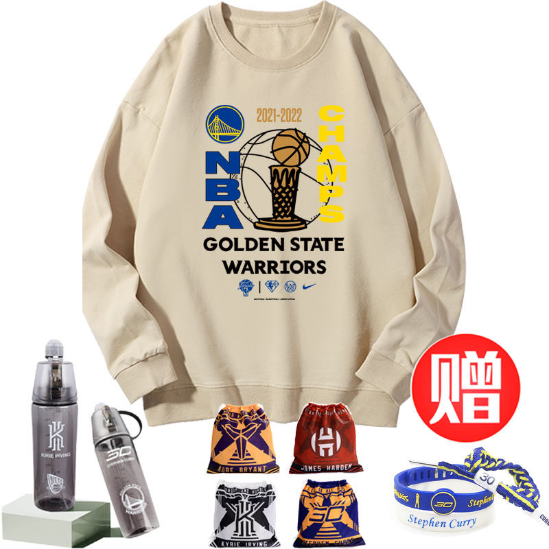 nba勇士队总决赛夺冠同款圆领卫衣男库里汤普森MVP春秋款颁奖纪念