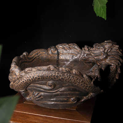 专用养鱼禅意仿青石花盆出水