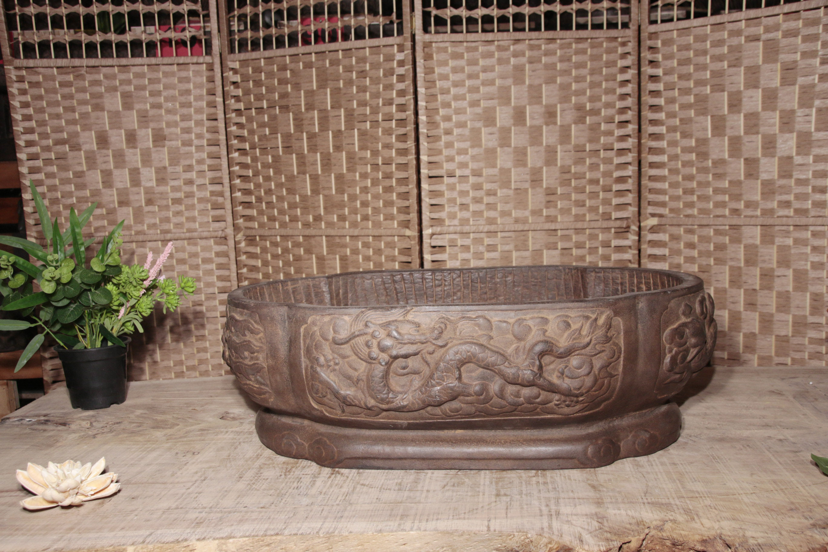 中国风仿青石禅意造景盆海棠口鱼缸,鲜花速递/花卉仿真/绿植园艺,花盆,淘宝优惠券,粉丝福利购,淘宝优惠卷