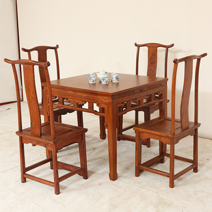 现代新中式实木家具红木框架榫卯结构整装八仙桌原木榆木餐桌现货