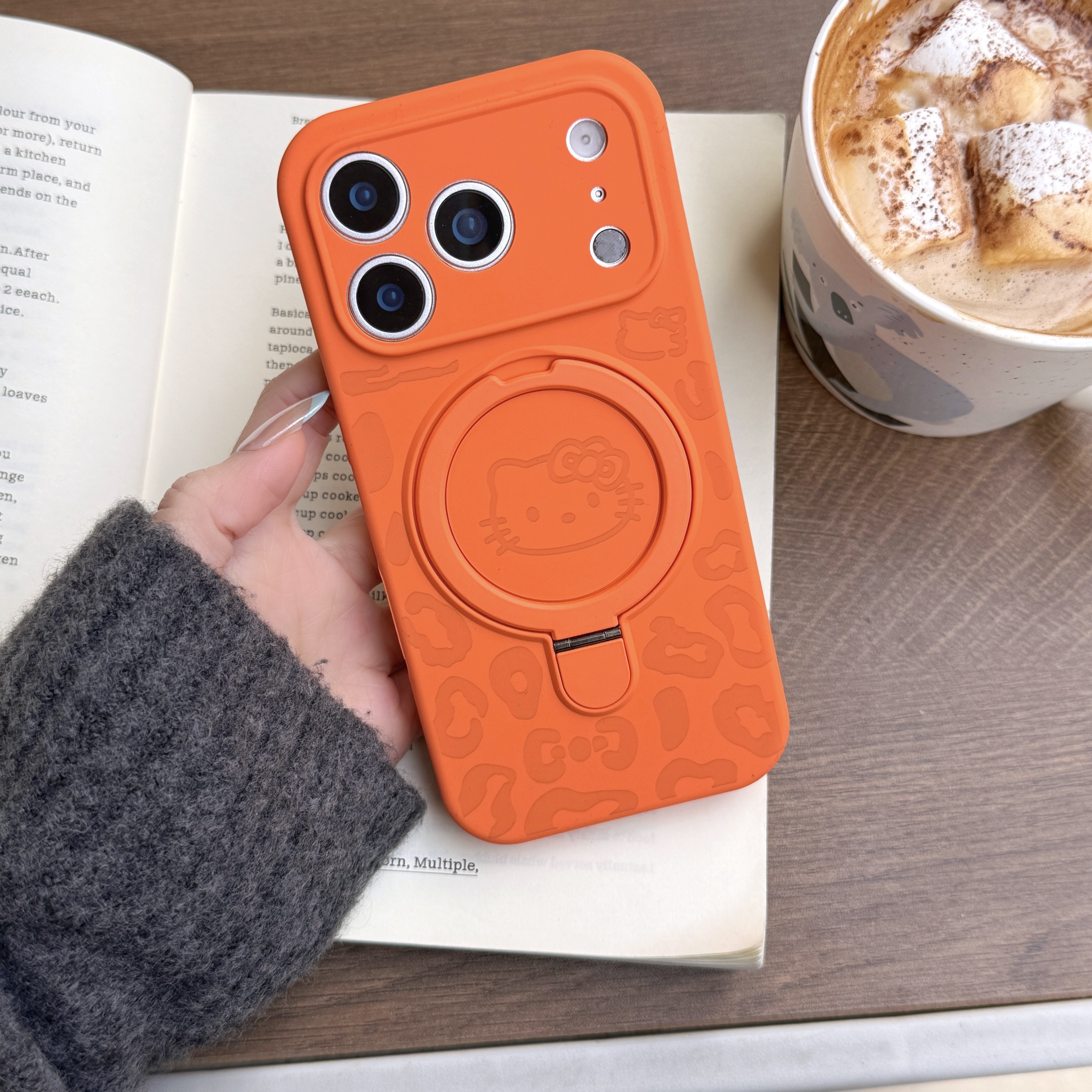 磁吸支点壳适用苹果17手机壳iPhone16promax新款豹纹KT猫15按键全包14防摔带支架保护套13液态硅胶12高级女款