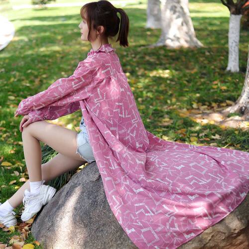 骑车防晒衣女春夏季长款外套户外
