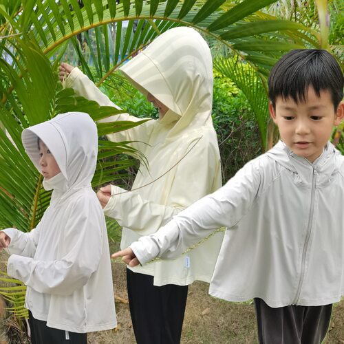 儿童成人亲子锦纶连帽防晒衣夏季