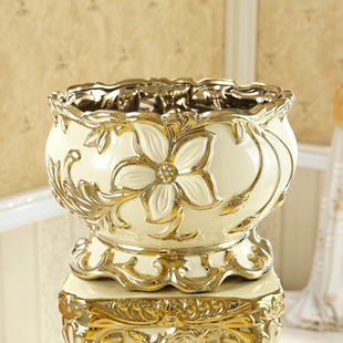 欧式陶瓷花盆 花瓶 花器 大号花盆绿萝兰花蝴蝶兰蕙兰发财树花盆