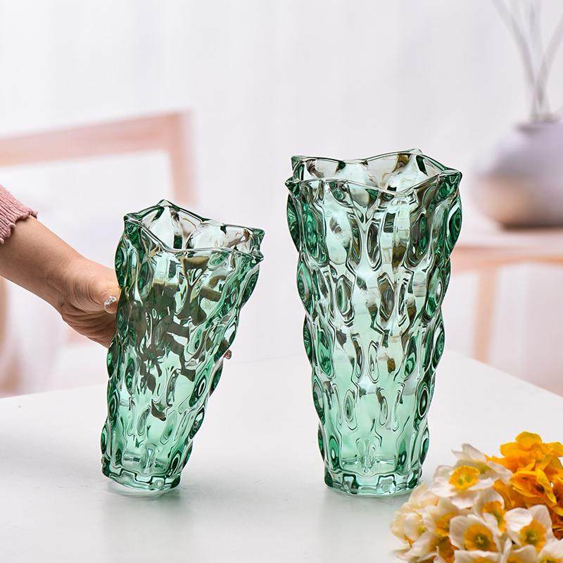 北欧轻奢高级感水晶玻璃花瓶大口径鲜花绿植家居酒店插花花器摆件,家居饰品,花瓶,淘宝优惠券,粉丝福利购,淘宝优惠卷