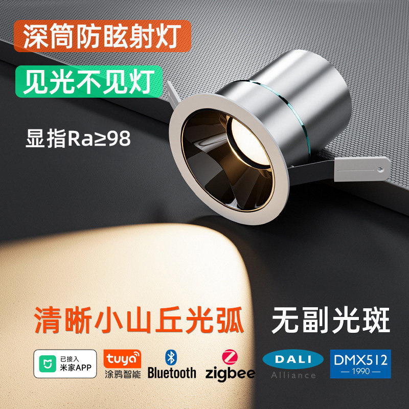 HomeKit智能Matter涂鸦Zigbee嵌入式射灯小山丘洗墙灯DALI无主灯