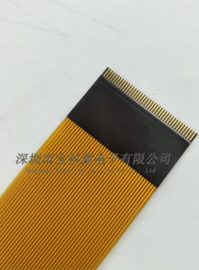 黄色FPC软排线0.5间距 40P 300MM 同面加强版 MIPI显示屏测试线