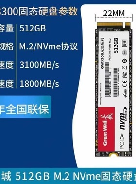 Great Wall/长城GW3300全新256G512G1T高速NVME固态PCI-E3.0硬盘