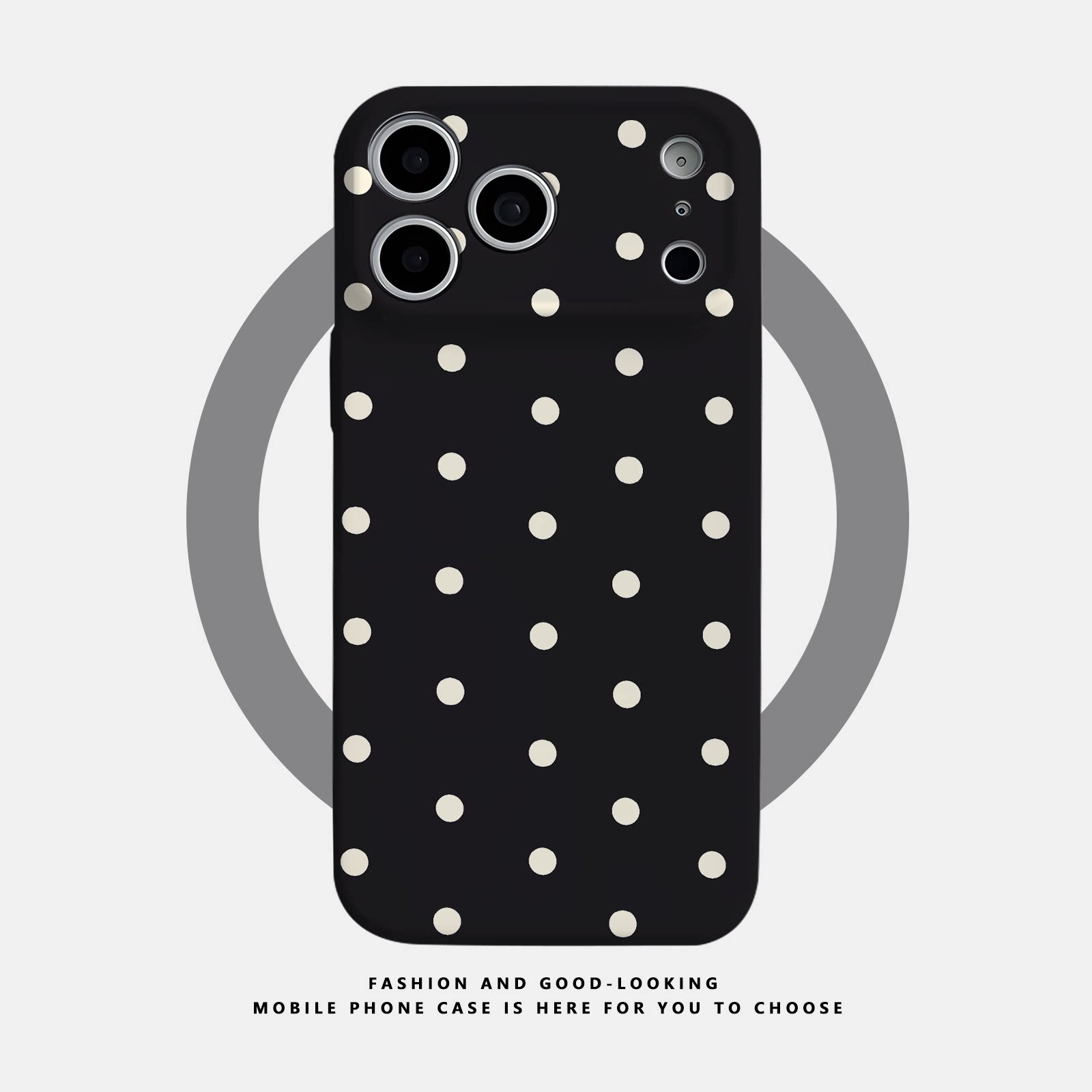 适用于苹果iPhone18ProMax手机壳17 16 15 14 Plus 13 12新款高档磁吸菲林硬壳全包潮防摔保护套黑色圆球波点