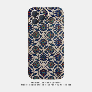 15pro 60情侣手机壳plus复古花纹拼接地砖 适用华为oppo苹果iqoo荣耀小米iphone17 mate70 16promax