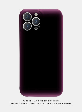 适用华为oppo苹果iqoo荣耀小米iphone17 16promax/15pro/14/13/12/mate70 60情侣手机壳plus视觉黑底紫色渐变