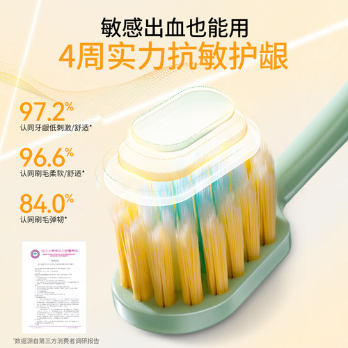LION狮王茶抗敏软毛牙刷小宽头