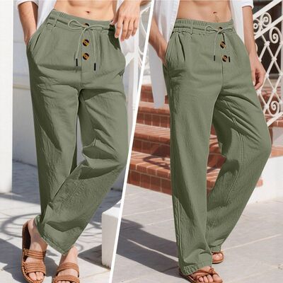 2026 New loose straight-cut moisture-wicking long pants