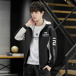 2021新品男潮流百搭春秋季连帽夹克青少年上衣4002-JK801-P58图片
