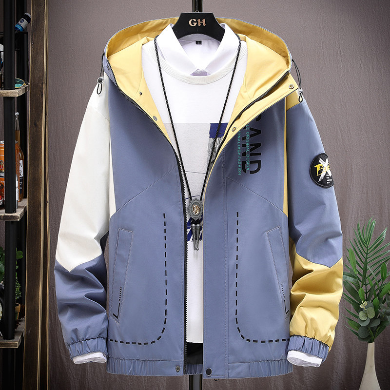 2021新品男潮流百搭春季连帽夹克青少年上衣4002-JK2100-P55图片