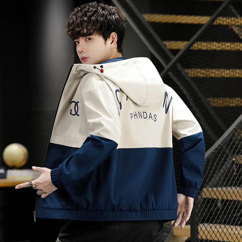 2021新品外套男潮流百搭春秋季连帽夹克青少年4002-JK855-P58,男装夹克,星座1018