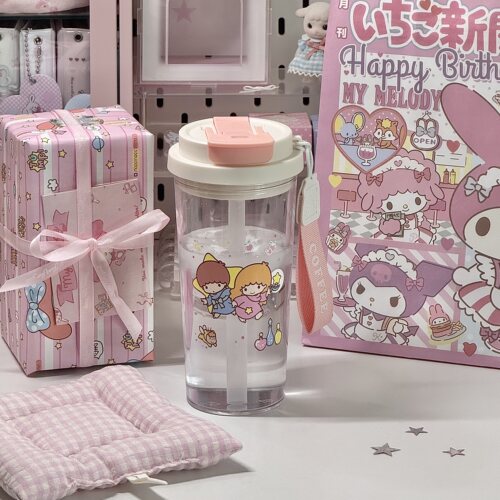 新款生日礼物双子星水杯双饮口塑料杯子实用可爱送女生闺蜜有创意