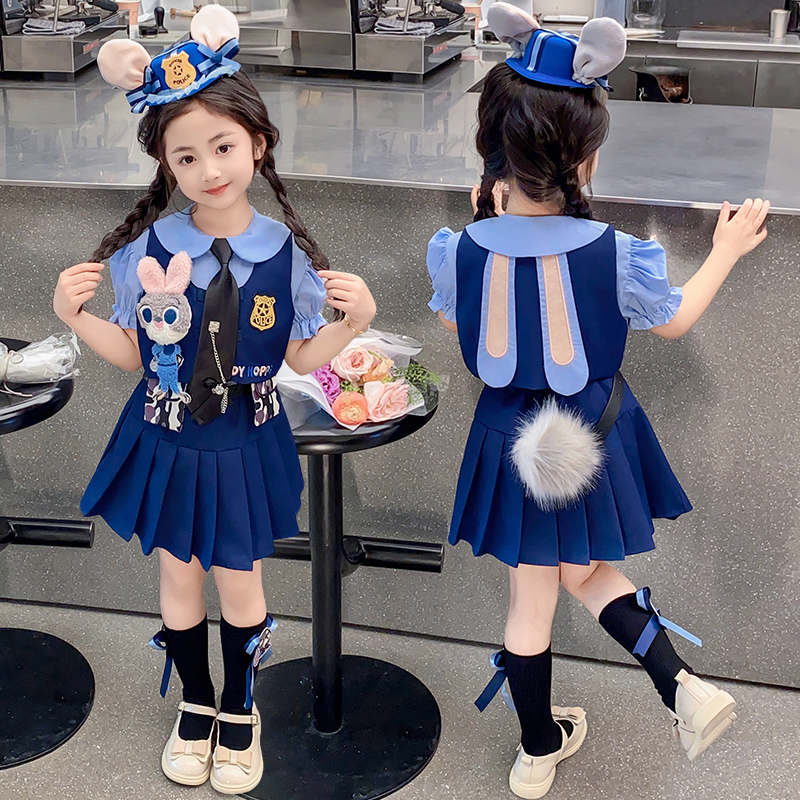 兔子警官朱迪JK裙女童套装
