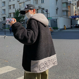 B266-WY-701-P125原创羊羔毛加厚宽松棉衣棉袄可拆卸小熊装饰，男装棉衣，星座B257-1
