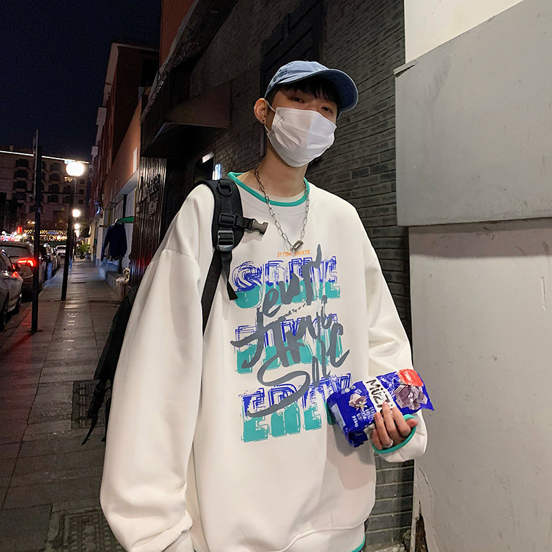 B266-WY-212-P4522春原创设计休闲印花宽松套头卫衣,男装卫衣,星座B257-1