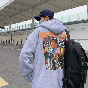 B266-WY-705-P95 连帽开衫加绒加厚休闲流行宽松羊羔毛外套图片