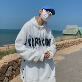 B266-WY-210-P5521秋原创新款休闲开叉宽松潮流印花套头卫衣，男装卫衣，星座B257-1